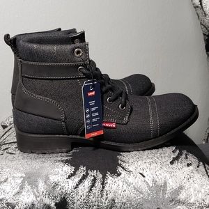 Levis Denim Boots Black Size 8